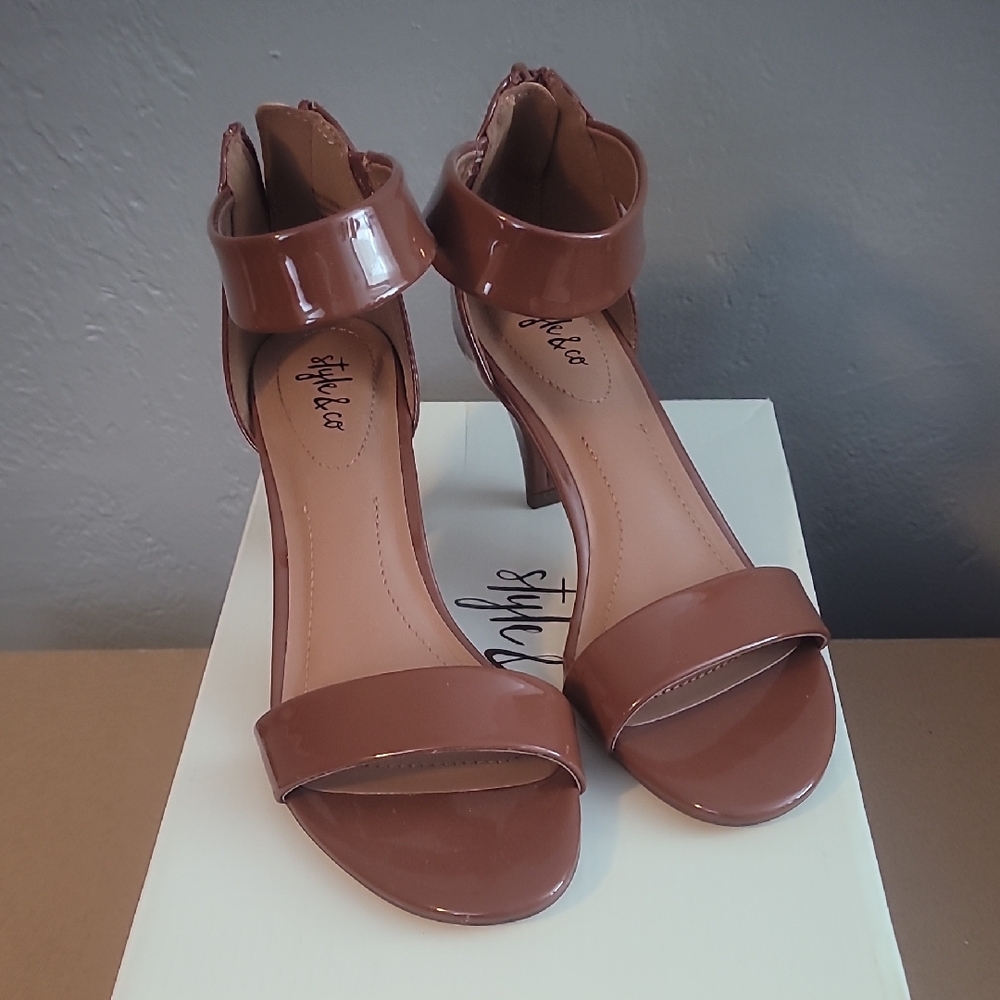 Style & Co. Tan Heeled Sandals